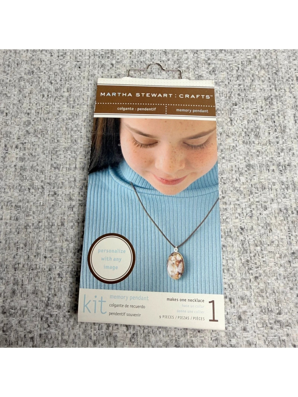 New Martha Stewart Crafts Memory Pendant Necklace Kit Personalized Photo